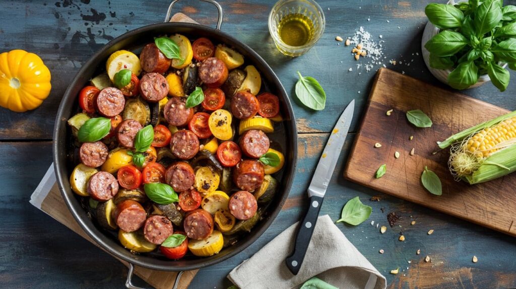 20 One-Pan Roasted Vegetable and Sausage Dinners