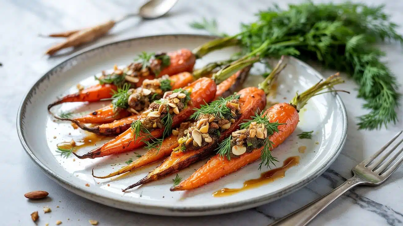Savory stuffed carrots with dill and ny0s rhl8ea