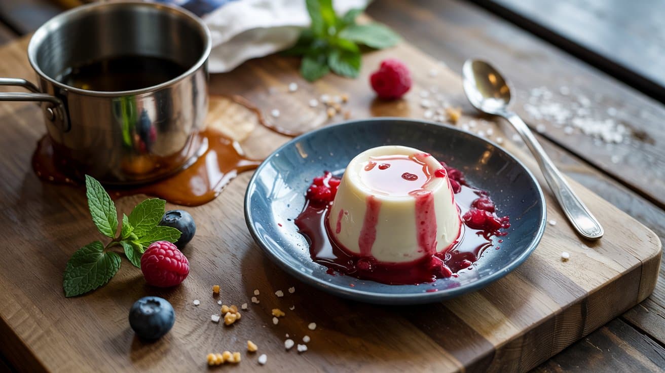 Single serving panna cotta a bright m h8sg