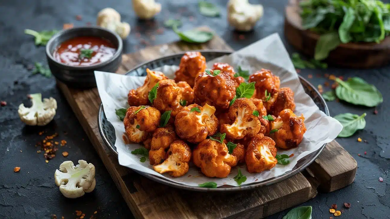 Spicy crispy vegan buffalo