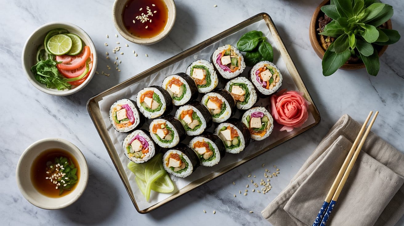 12 vegan kimbap korean sushi rolls with lmibaao rnmy kvr bkcbw