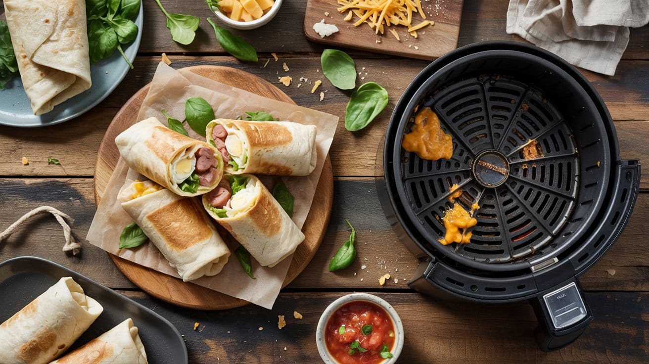 Air fryer breakfast burritos a rustic v5