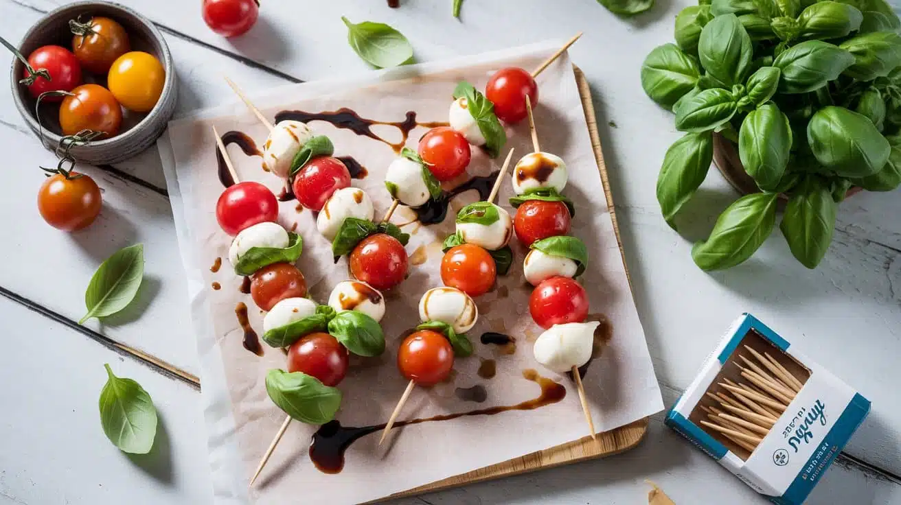 Caprese salad skewers a playful top d