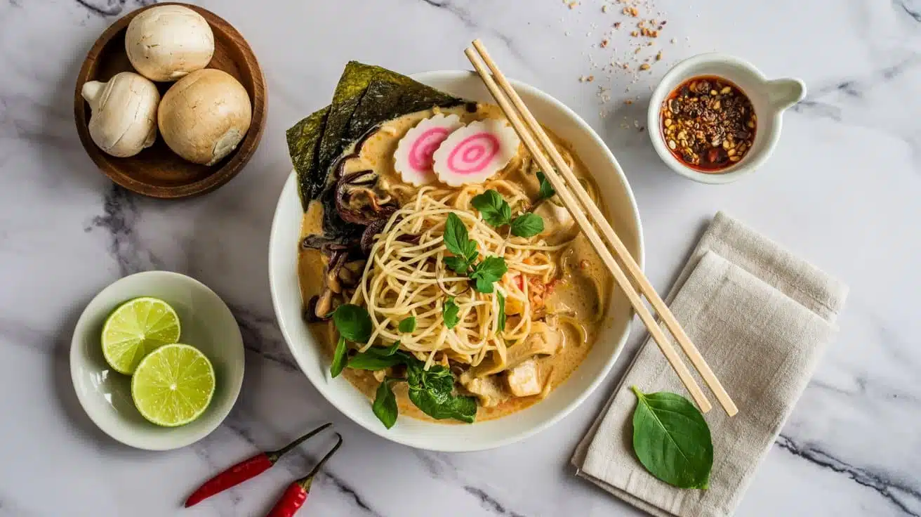 Fusion thai green curry ramen experie