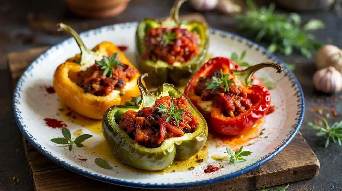 Moroccan spiced bell peppers with cum