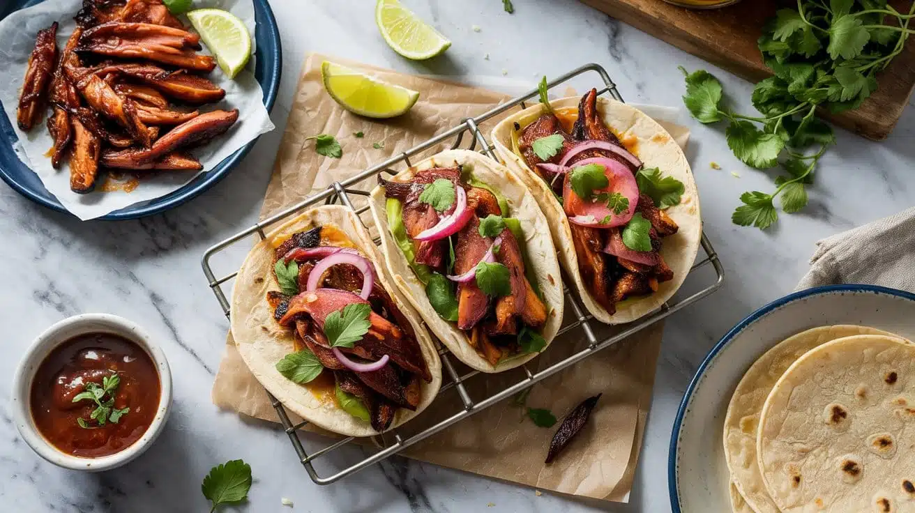 Smoky bbq jackfruit tacos full of com