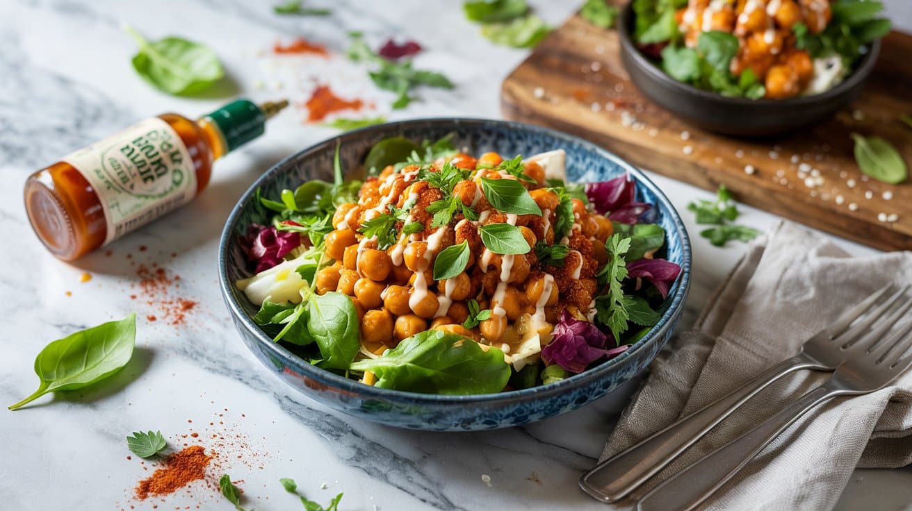Spicy buffalo chickpea bowls with bol