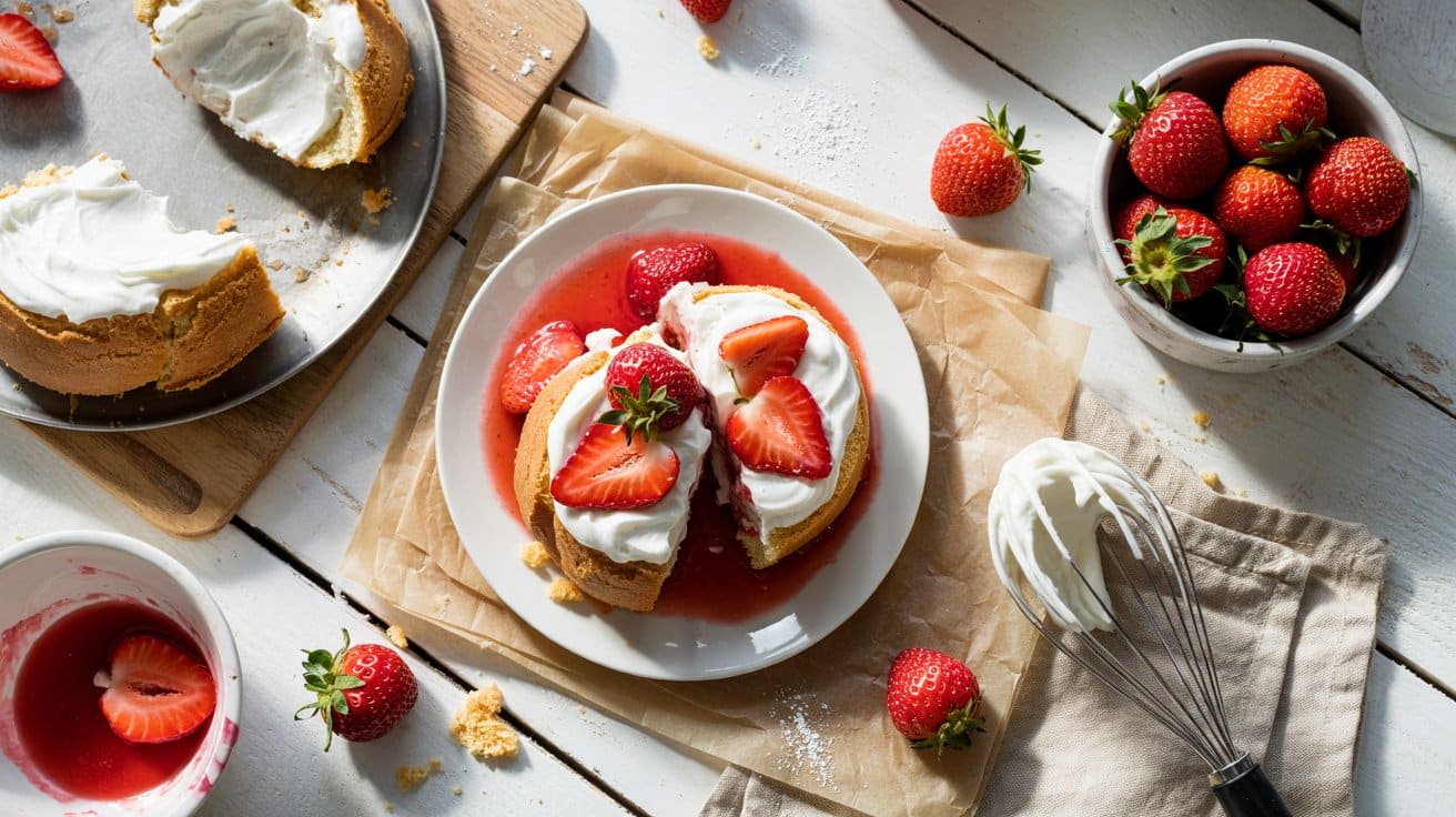 Shortcake with coconut cre yue4kn