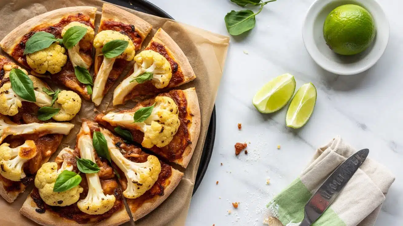 Caribbean jerk pizza with ilz