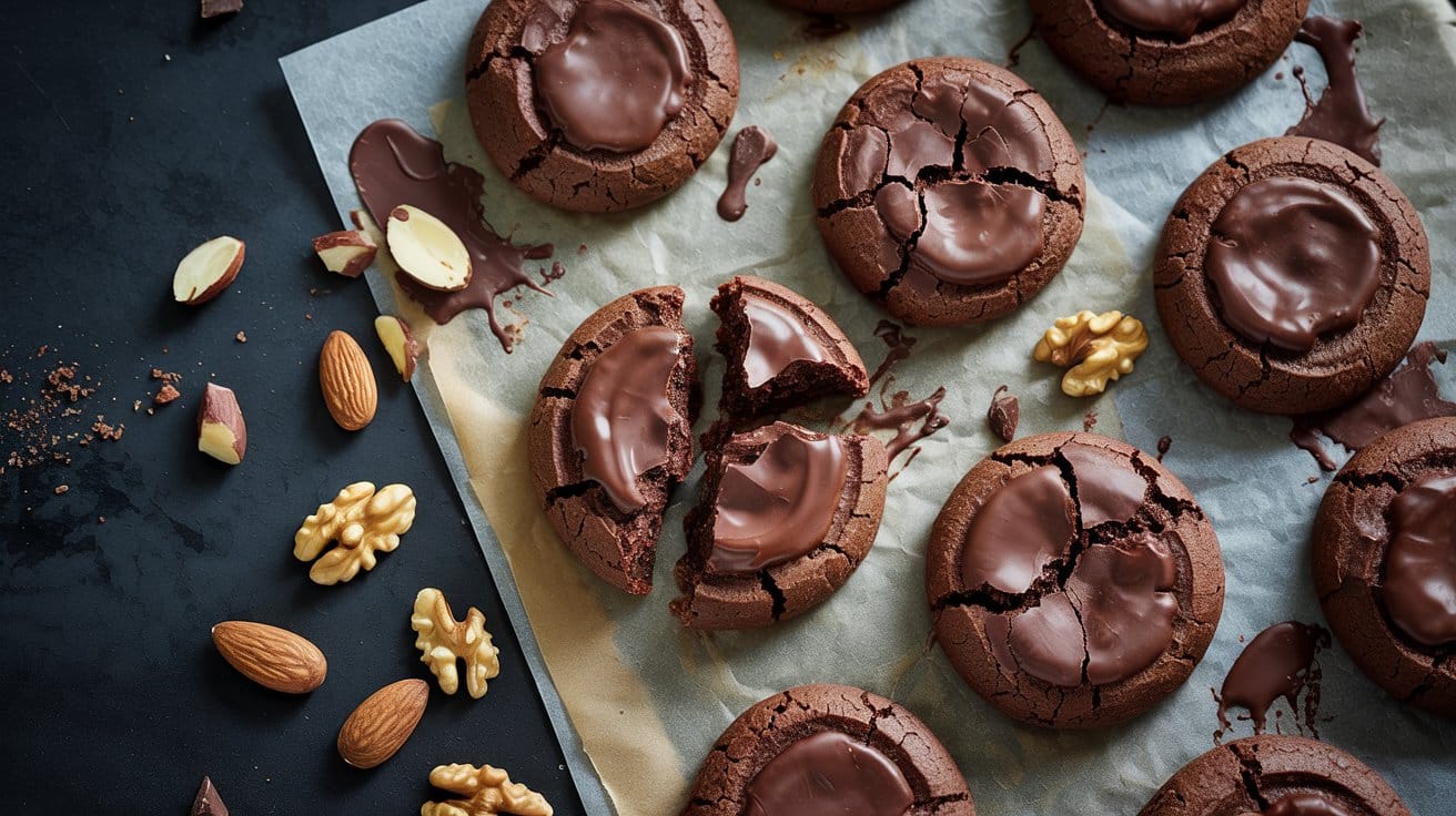 Flourless nut chocolate cookies a rus