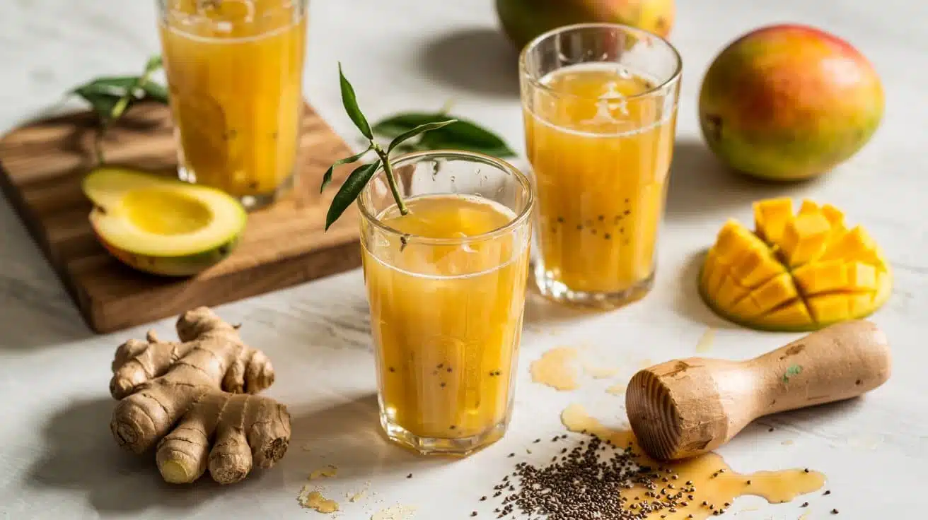 Ginger mango chia fresca a bright cle