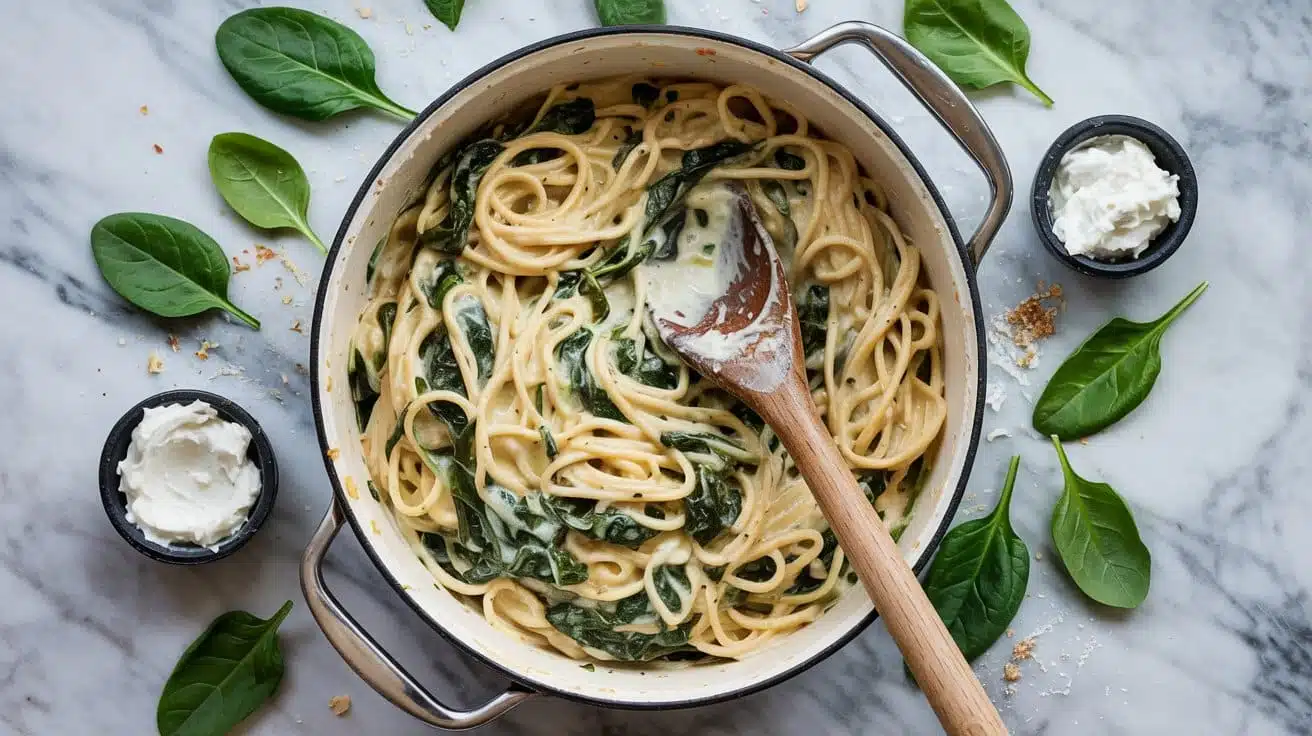 One pot spinach and ricotta pasta mad wgs5q