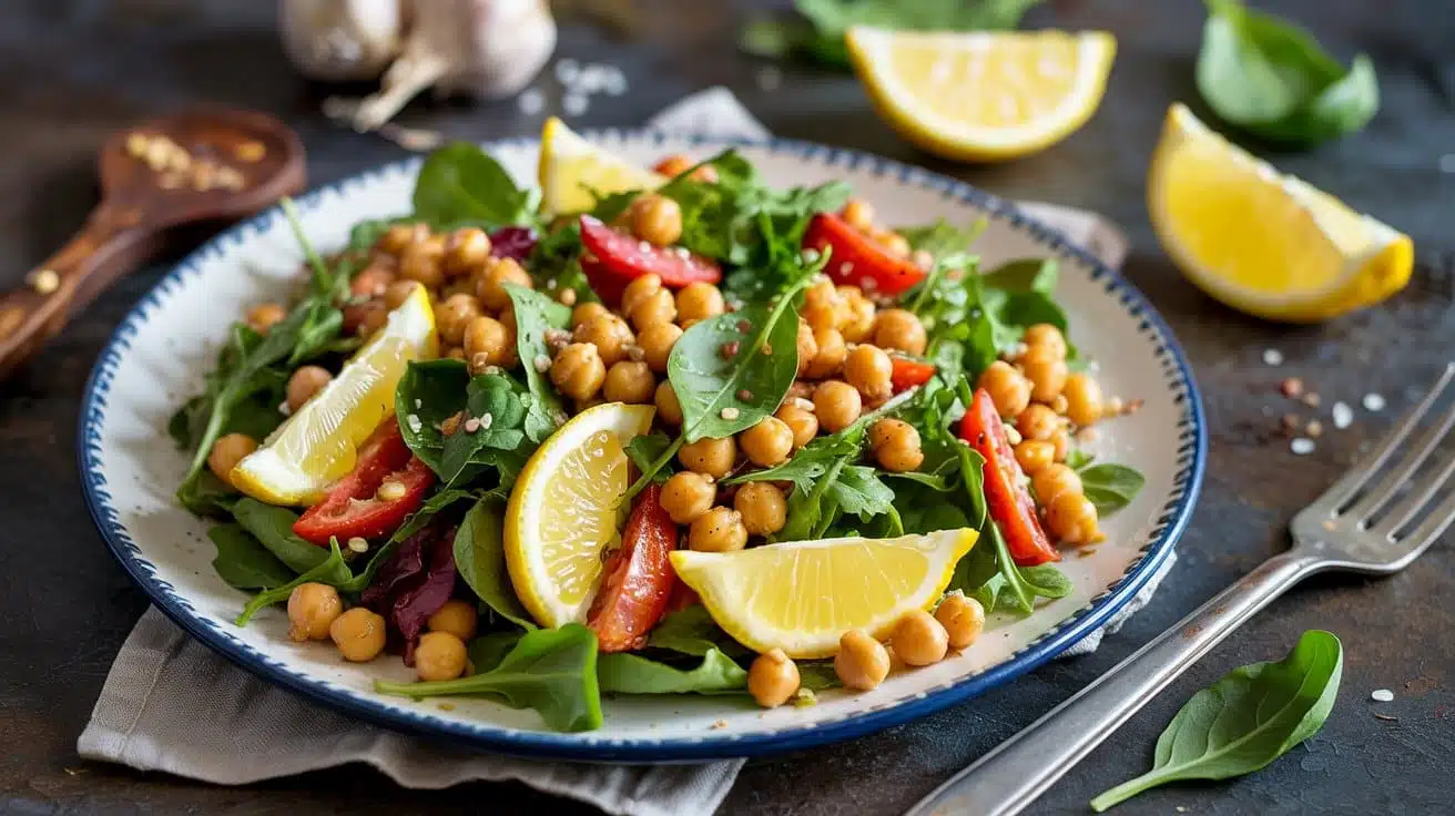 Sheet pan chickpea salad crunchy roas dg