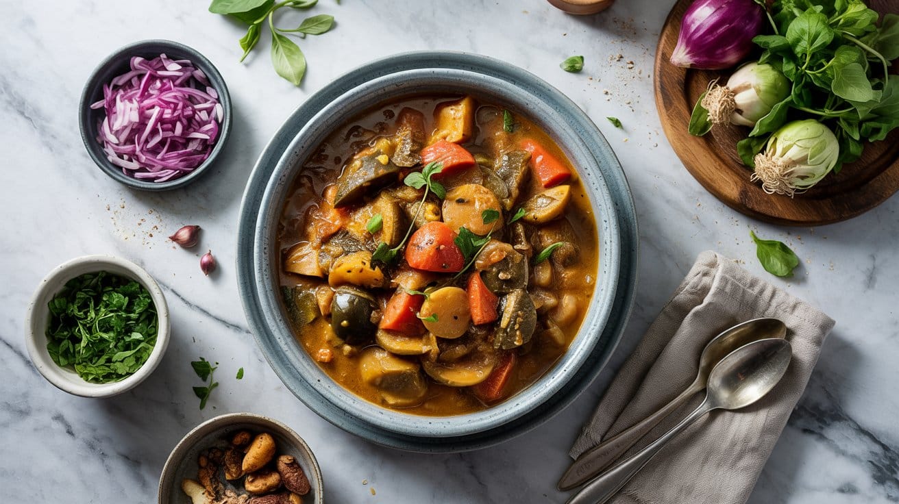 Simple vegetable curry with seasonal