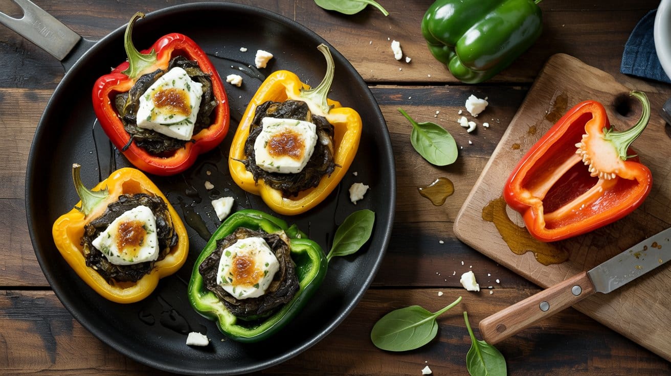 Spinach and feta stuffed peppers a ru lnjpq pw4ammwoq