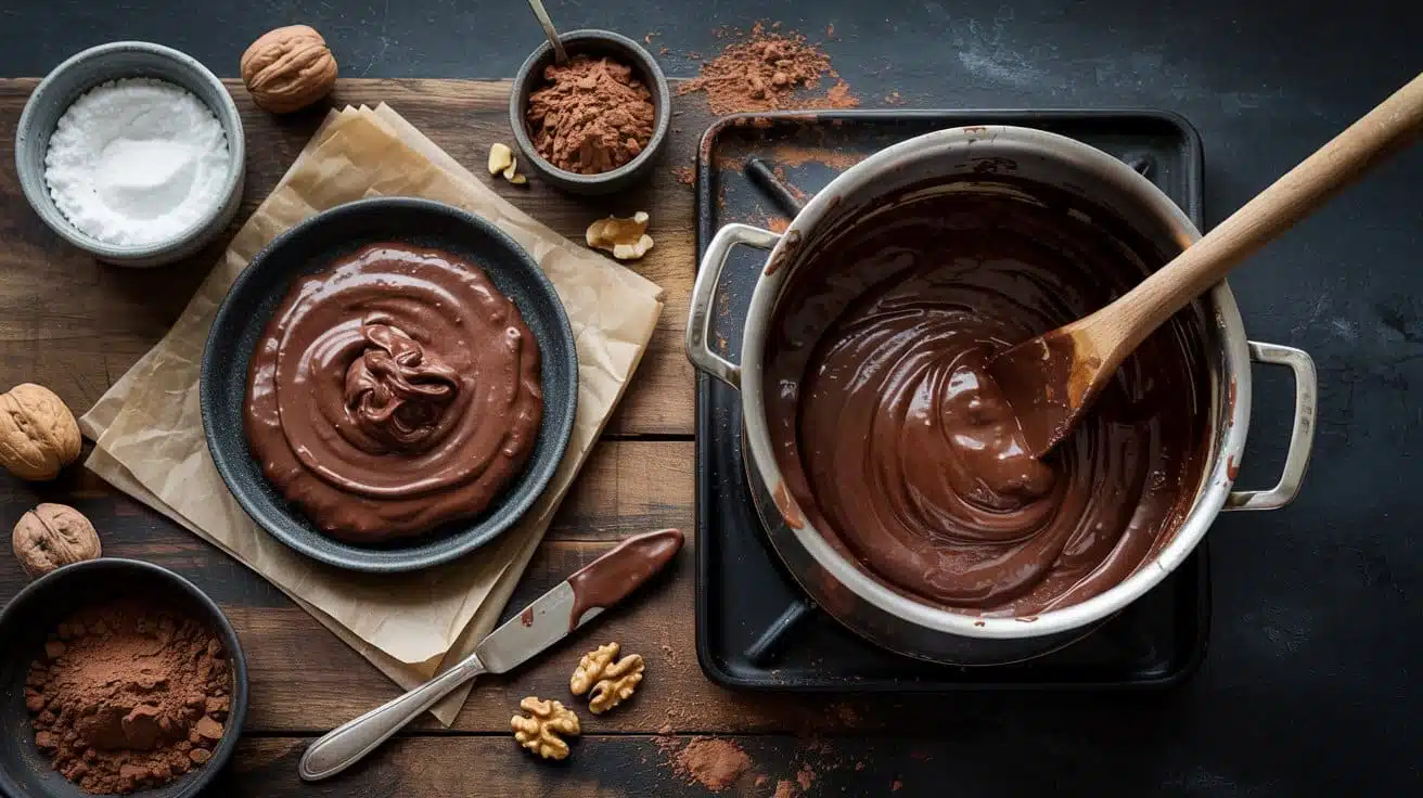Stovetop chocolate fudge a rustic woo