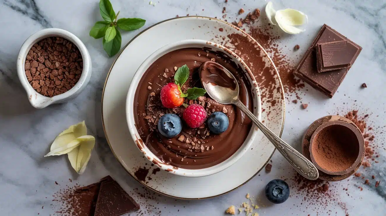 Vegan chocolate mousse a rich overhea