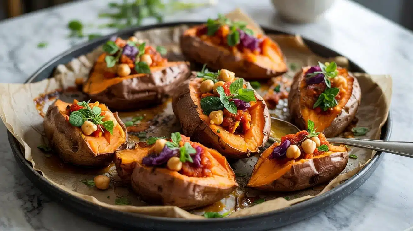 Baked sweet potato platter set a larg