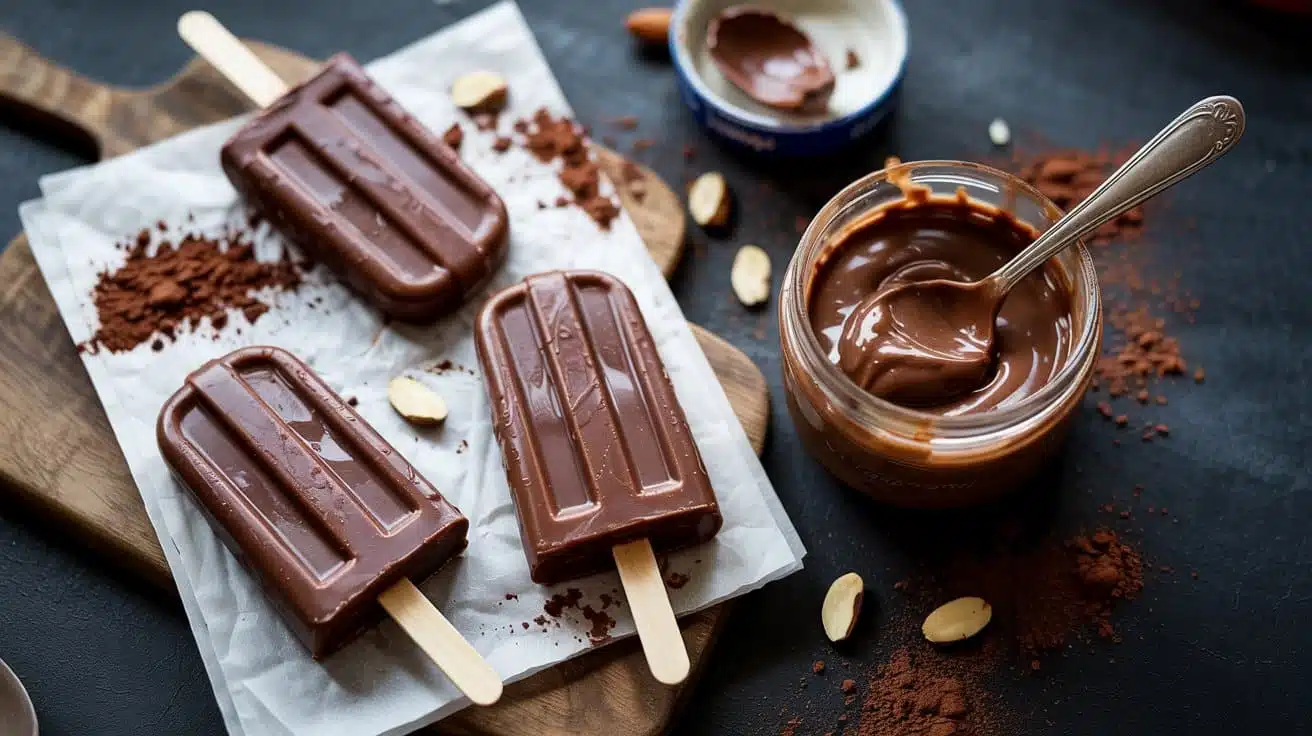Chocolate almond butter pops a rich t
