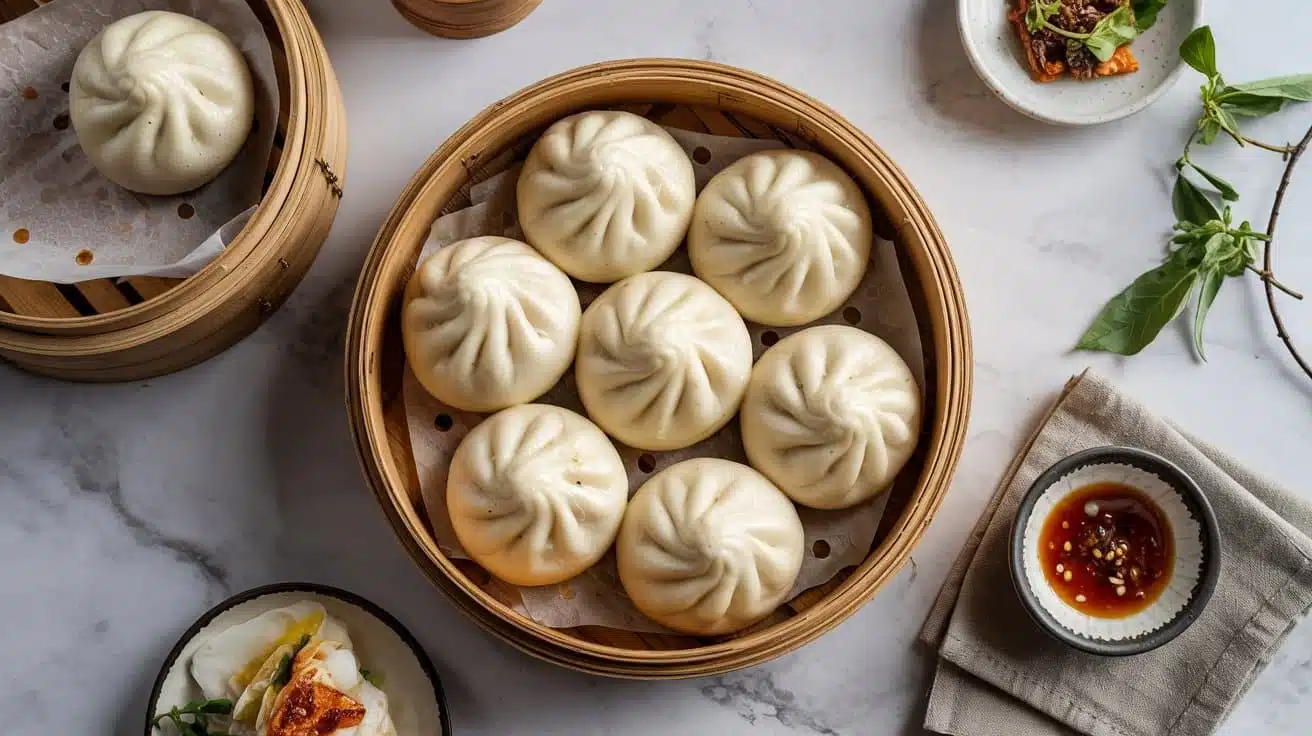 Savory korean steamed buns mantou wit wmiu7h mpjw dbek