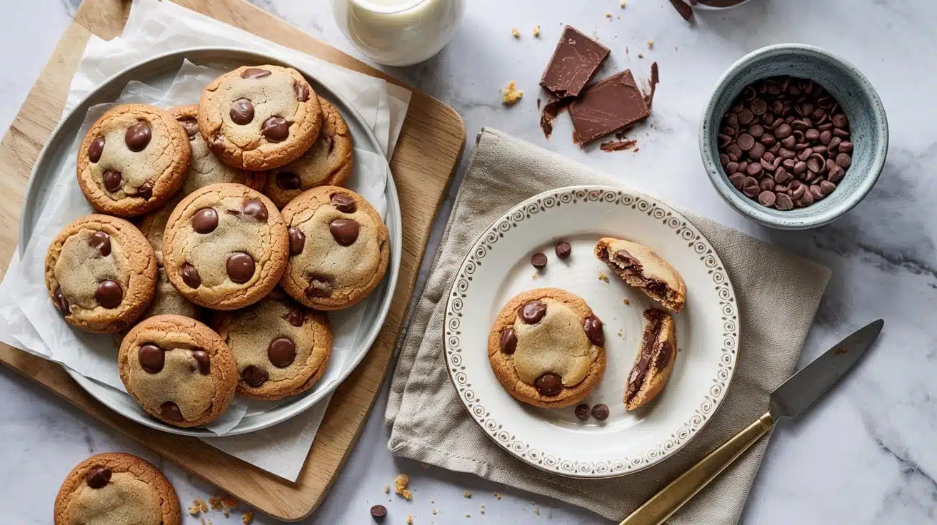 Vegan chocolate chip cookies a delici