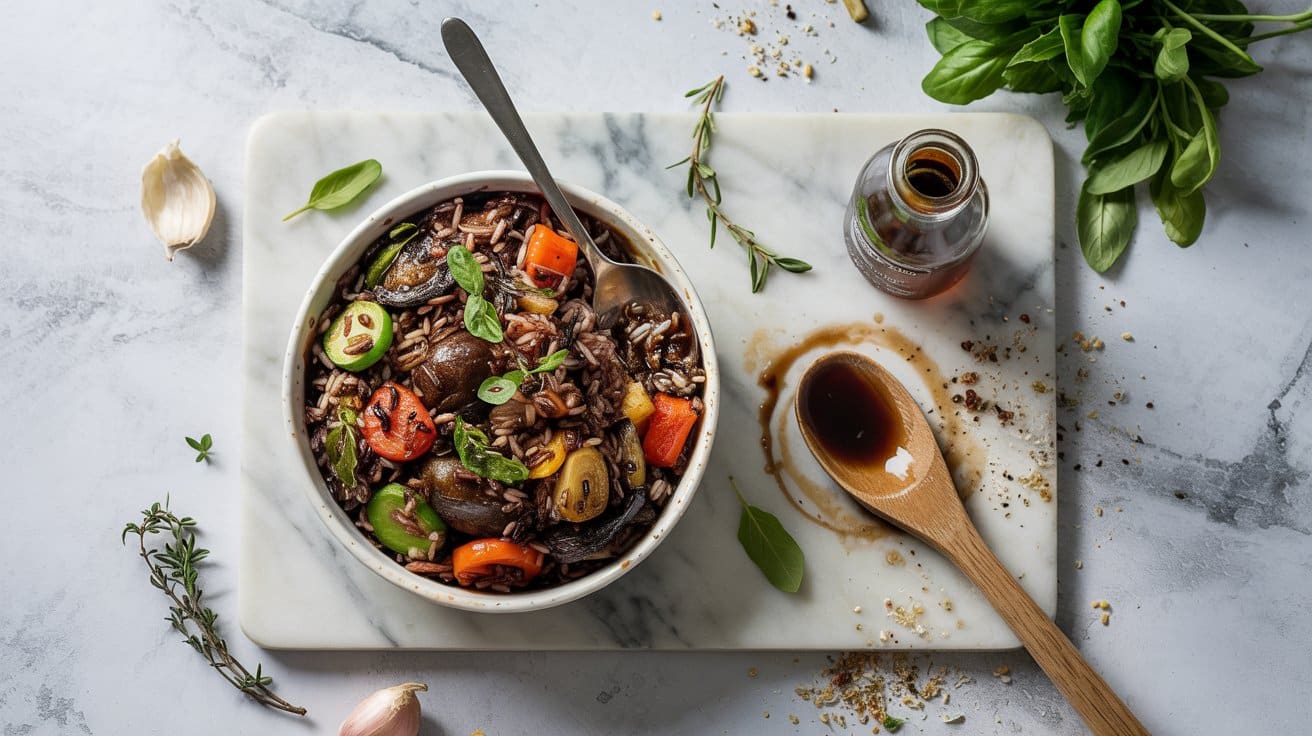 Balsamic vinegar roasted rice medley dhu