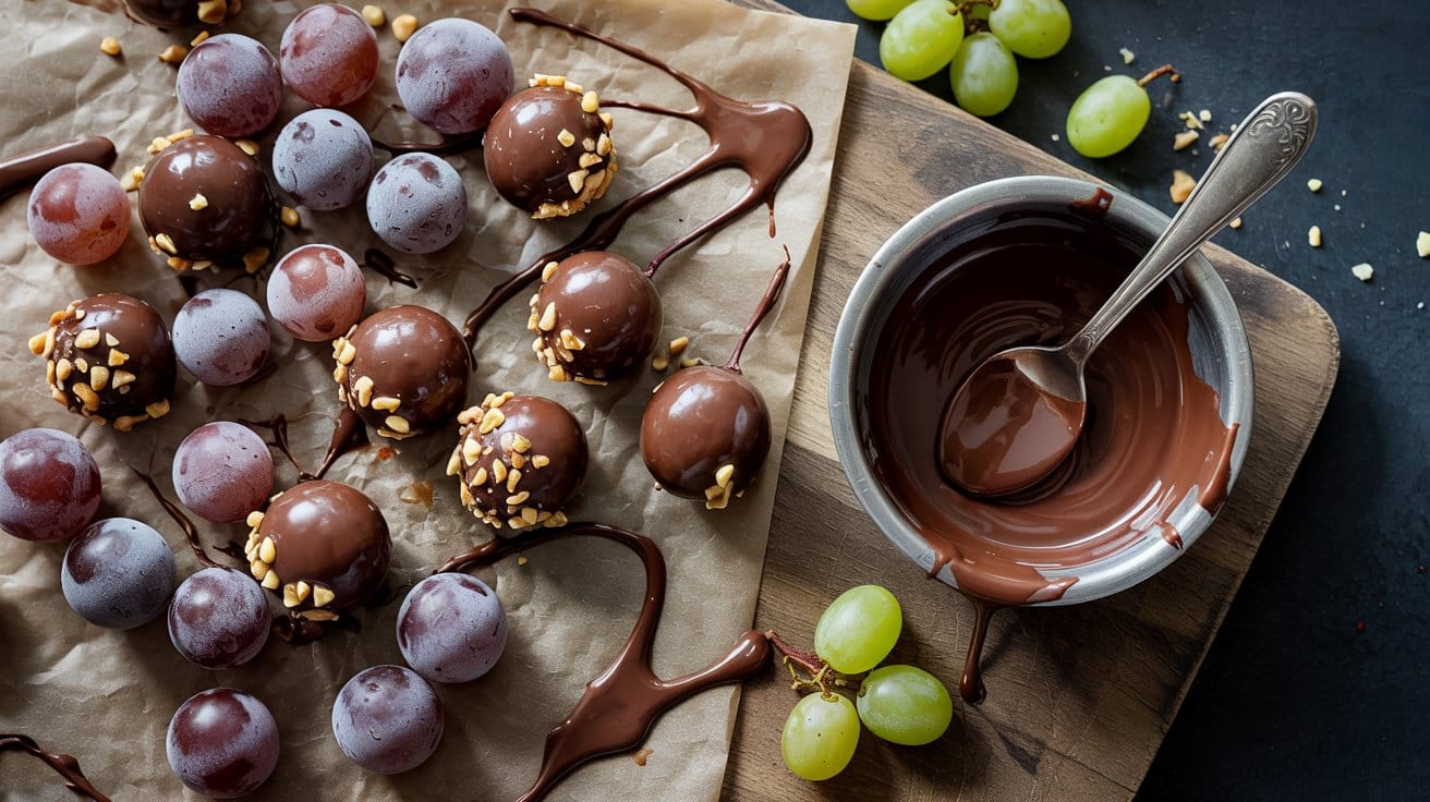 Chocolate covered frozen grapes a pla bsw