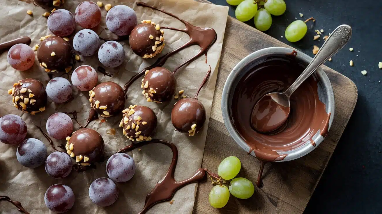 Chocolate covered frozen grapes a pla bsw