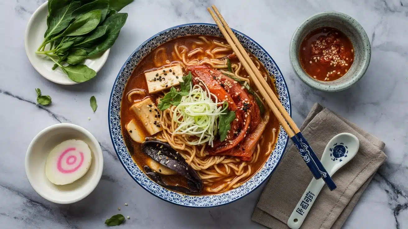Easy vegan kimchi ramen authentic hea