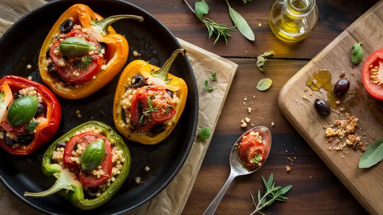 Stuffed peppers a warm