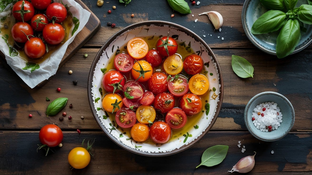 Cherry tomato medley a vivid top down tmr0ovlba