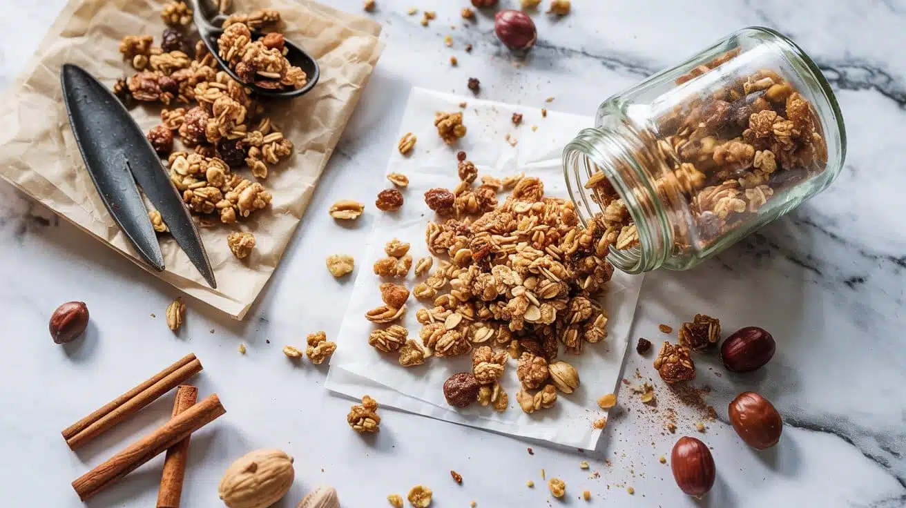 Granola a cozy flat lay o w g