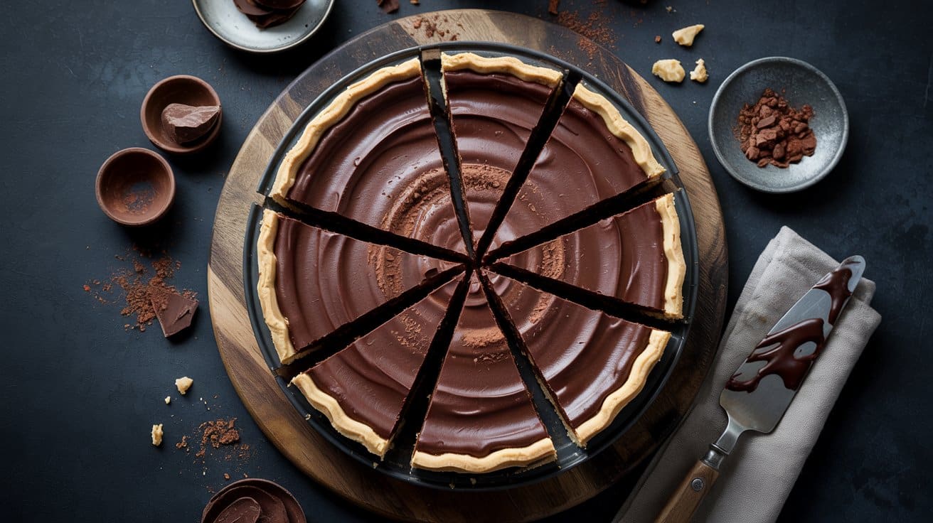 Vegan chocolate silk pie a dramatic