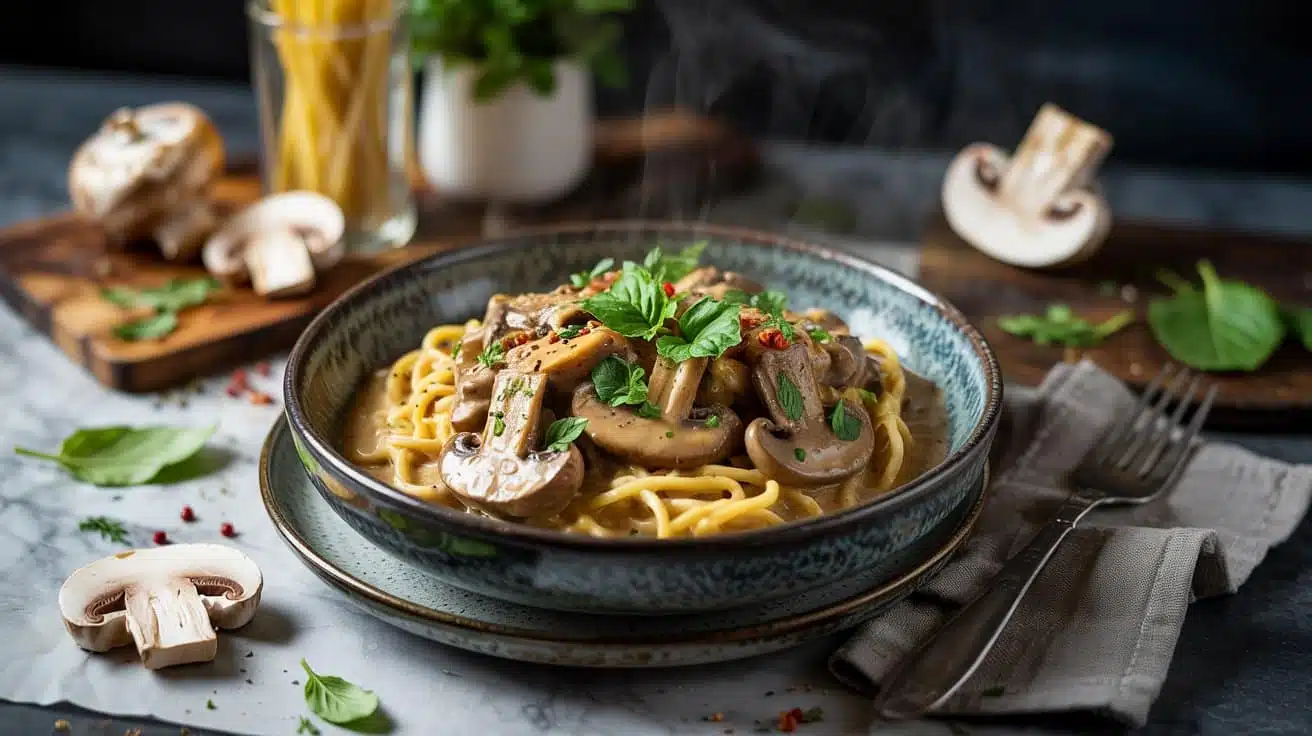 Vegan mushroom a comfortin w