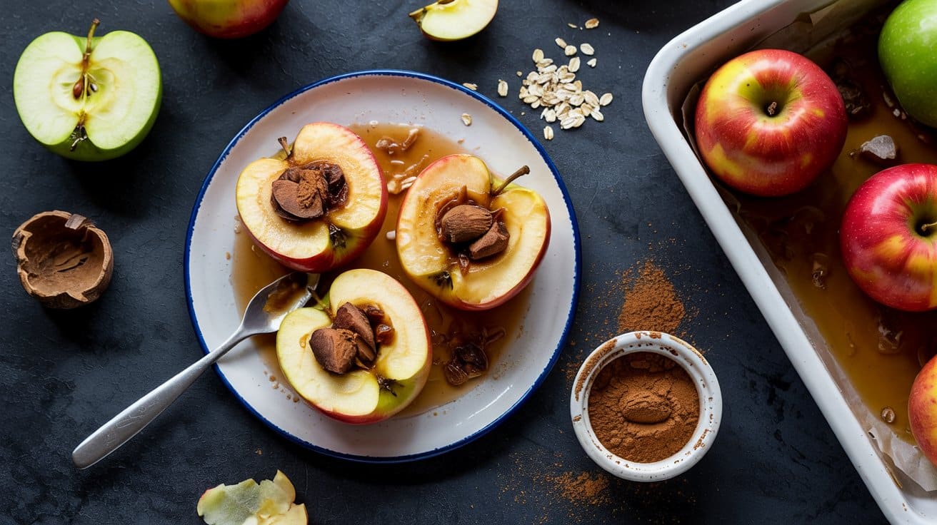 Baked apples with cinnamon a cozy top wklrw gsbzbpc8r ovilb id2lbq