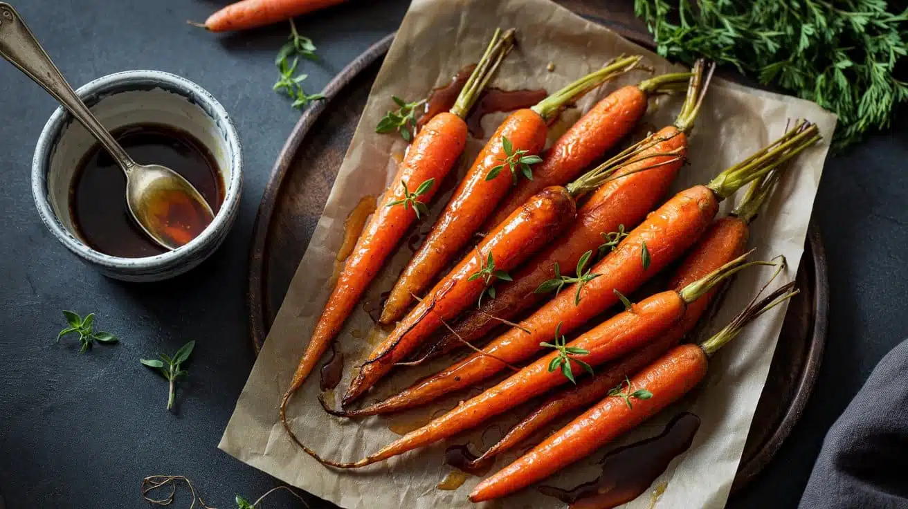 Maple glazed carrots a glossy top dow 8 ir5eg
