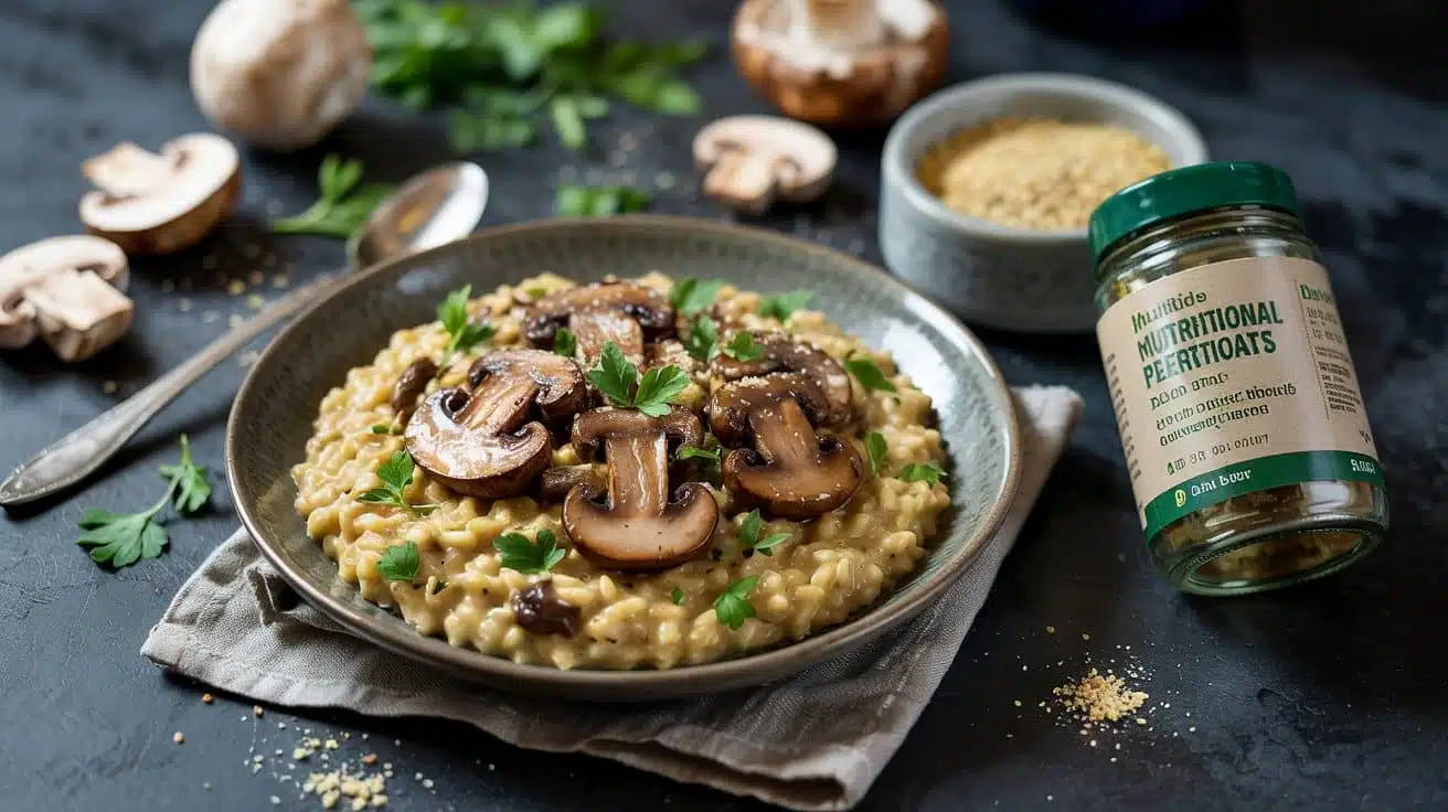 Mushroom risotto with yea yhpdiz6 g