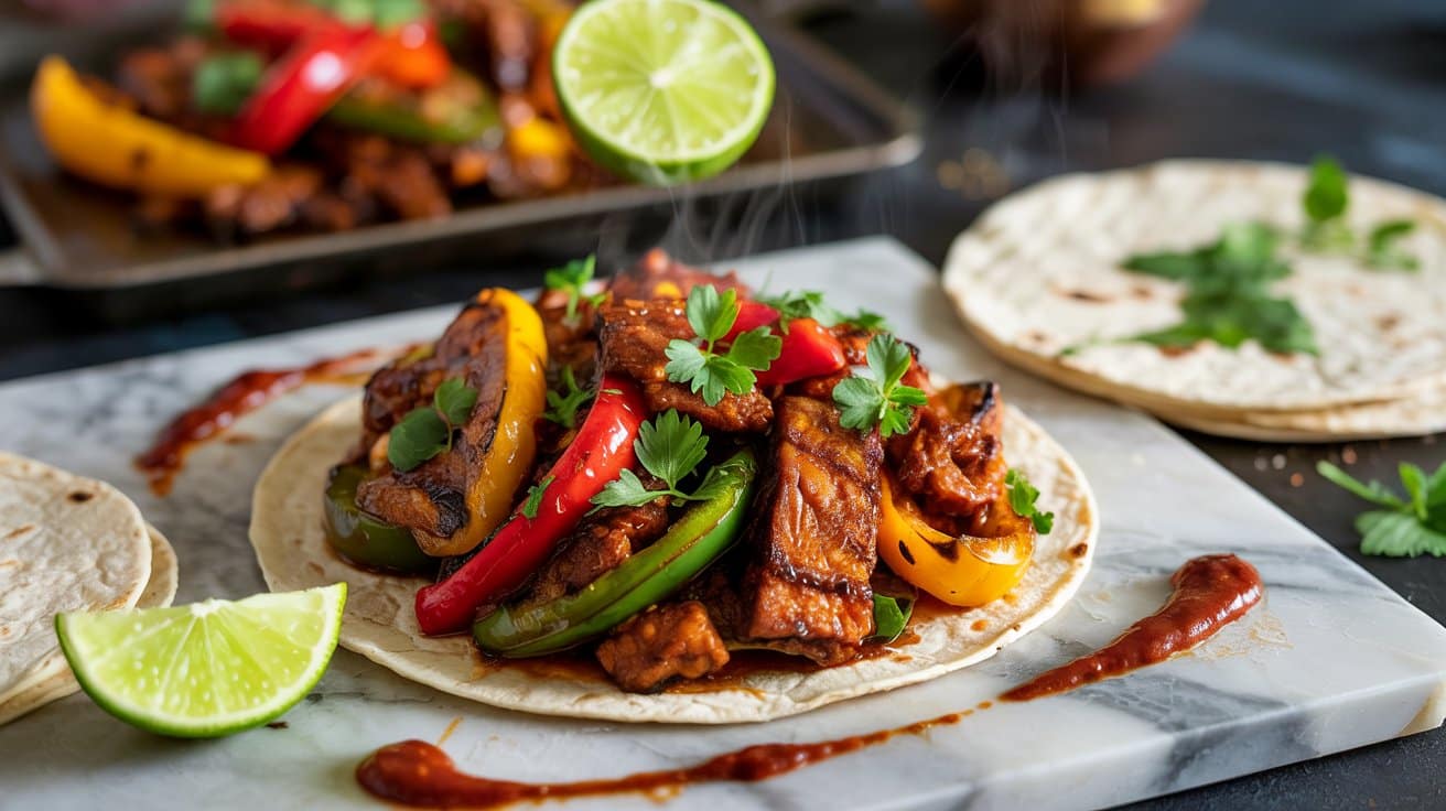 Sweet chipotle tempeh fajitas with sm sxdnukz qpwgmmj5 t6tqw