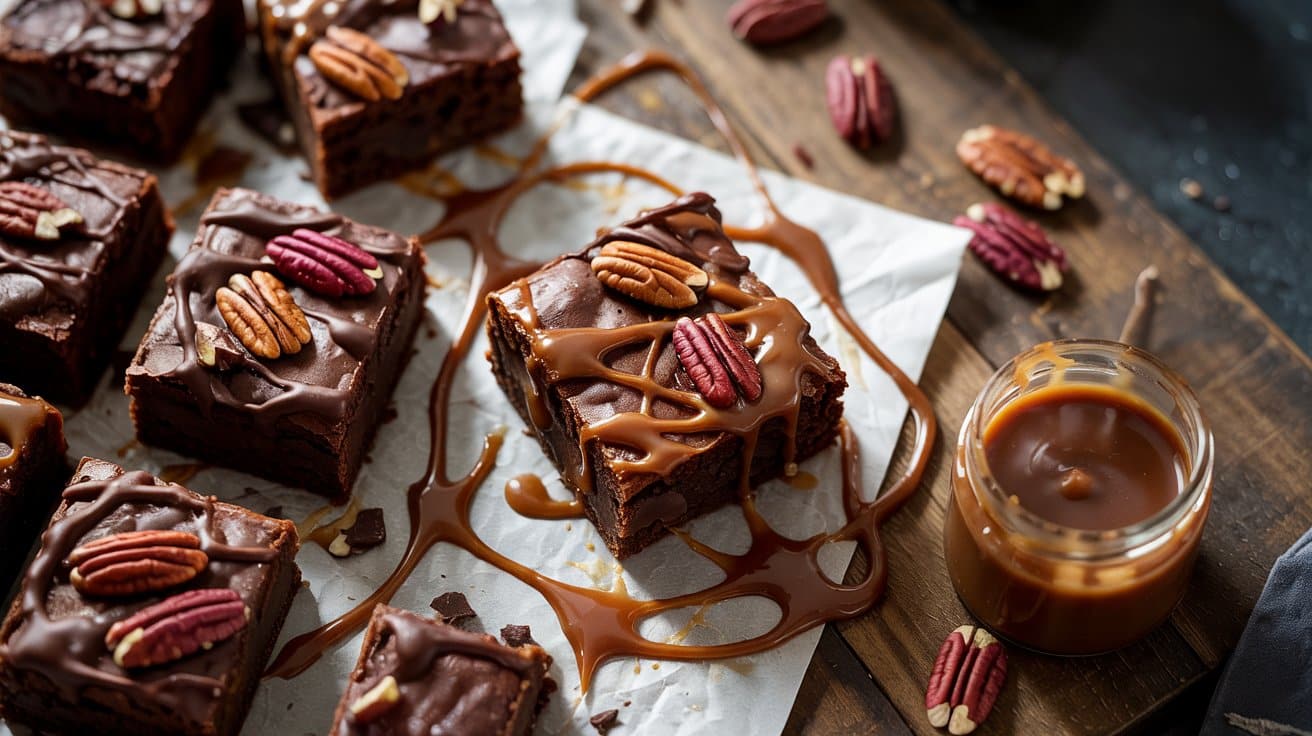 Turtle brownies a rich top down shot f8gt oggtww3 jlfcbknfa