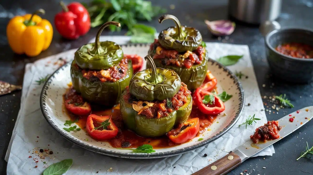 Vegan bbq stuffed bell peppers perfec pz a2kxstqg ujf1 h11uw
