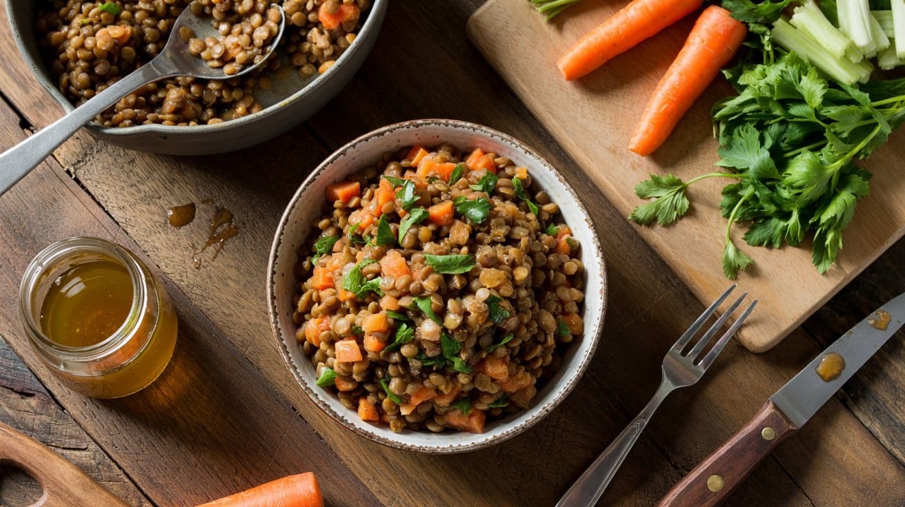 18 warm lentil salad with apple cider vi wvvc tview livoatt7s