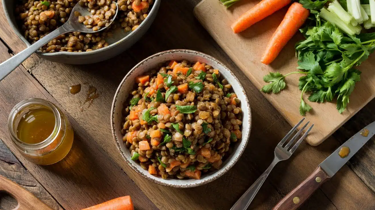 18 warm lentil salad with apple cider vi wvvc tview livoatt7s