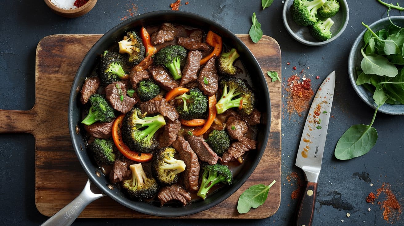 Beef and broccoli breakfast stir fry x6e