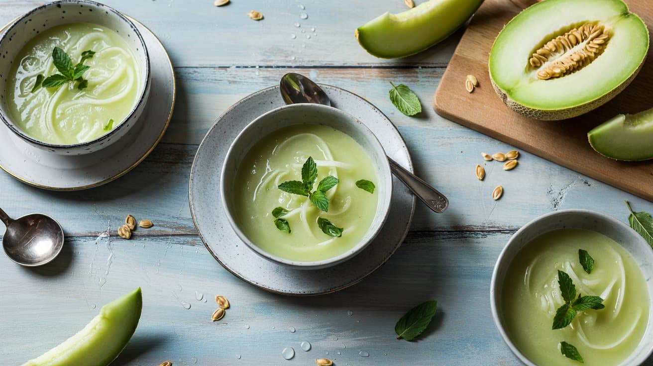 Chilled melon soup a bright fresh ove q