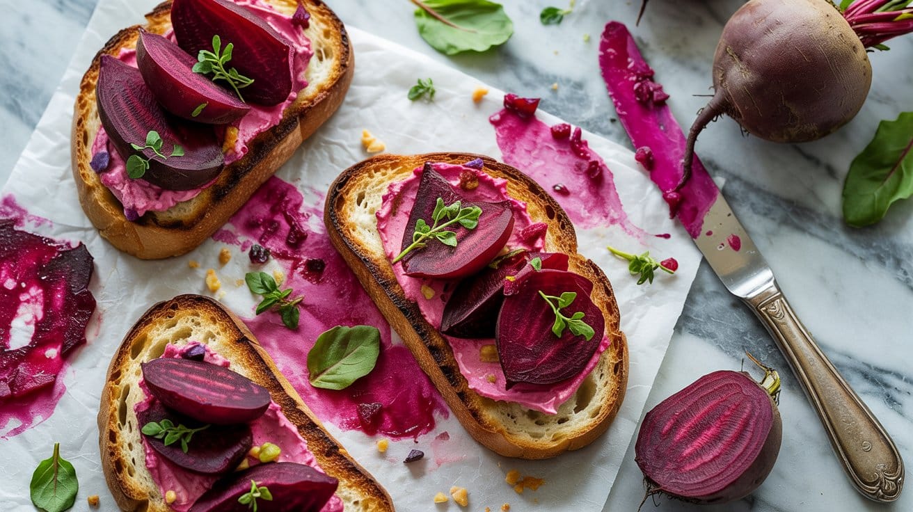 19 roasted beet bruschetta a bold overhe vqm atv raevxr sz