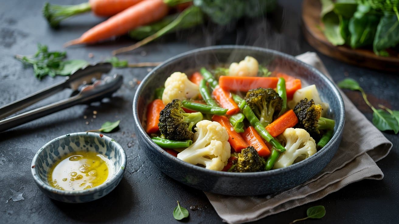 Steamed mixed a simple top q