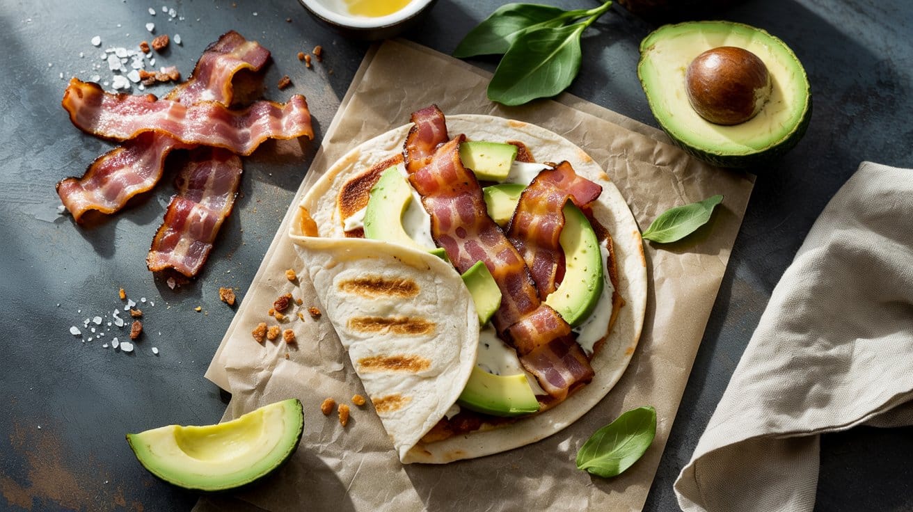 Bacon avocado breakfast wrap a rustic wve futbuhma