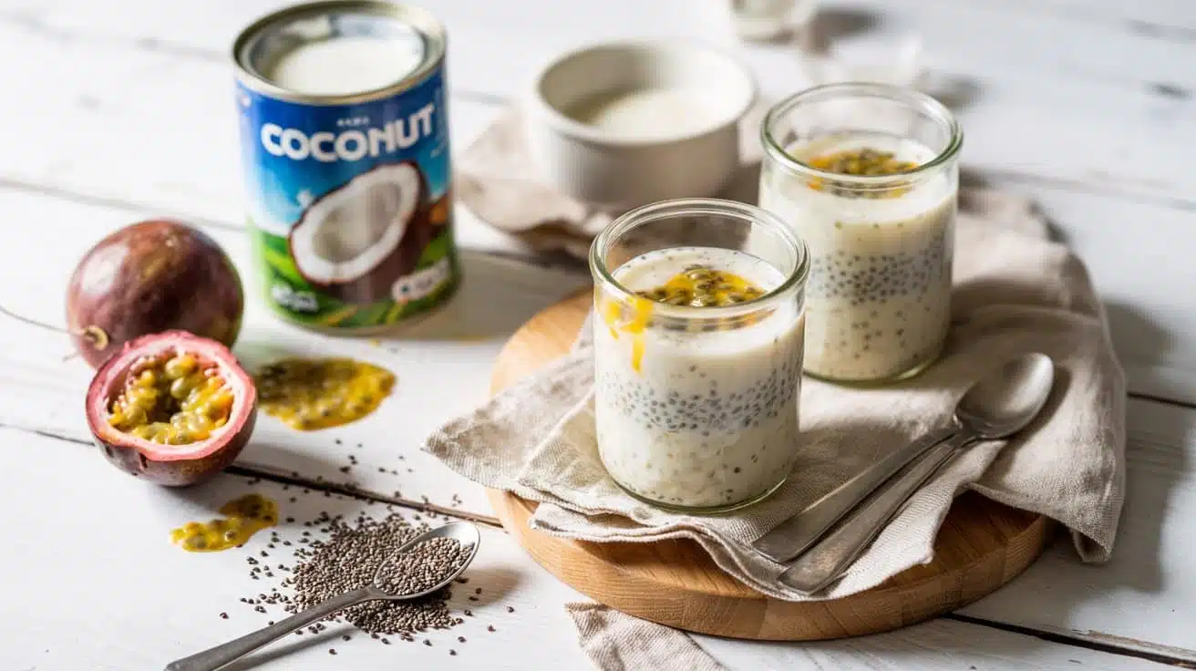 Coconut milk chia pudding a cozy clean
