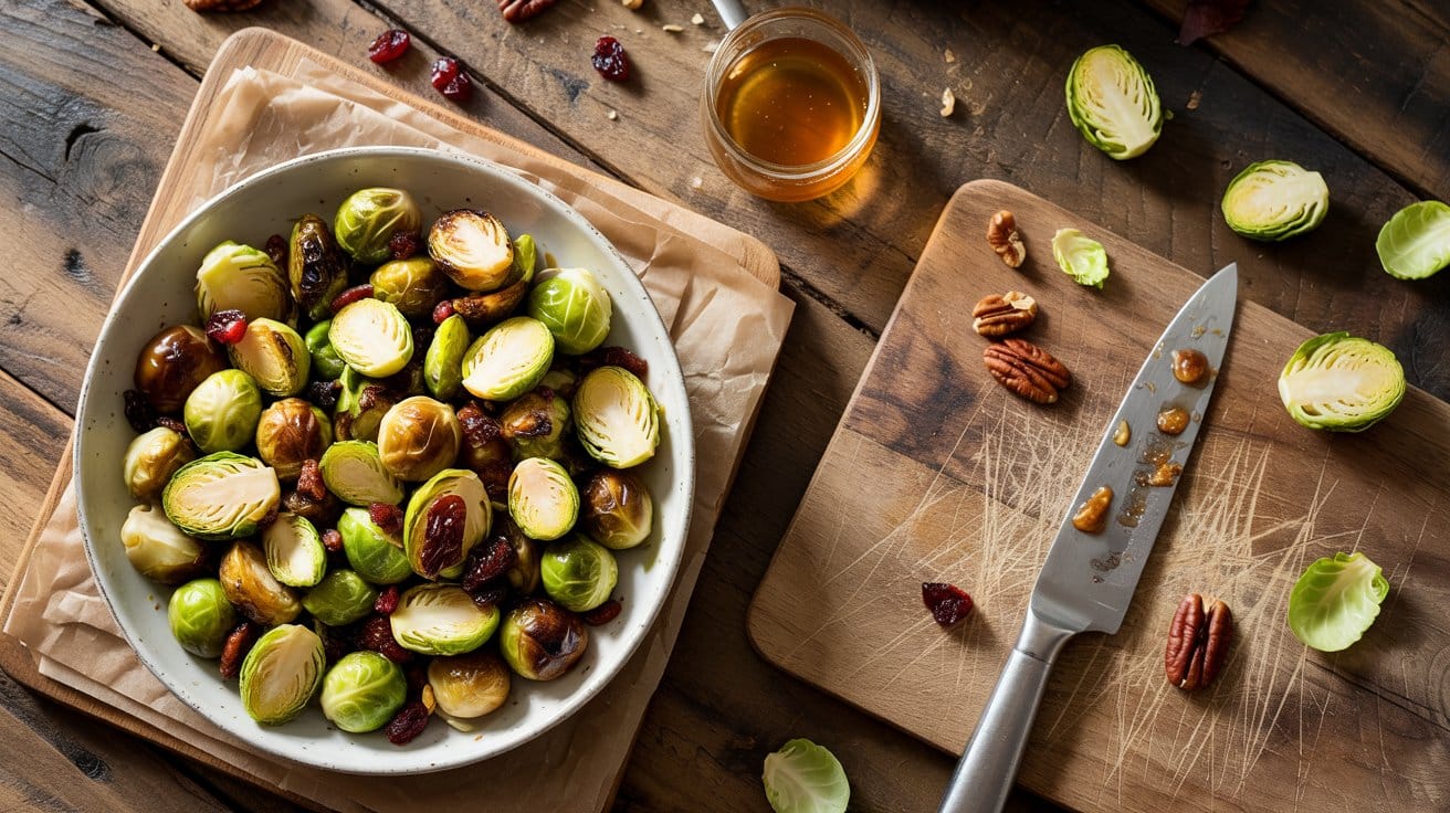 Sweet and savory roasted brussels spro