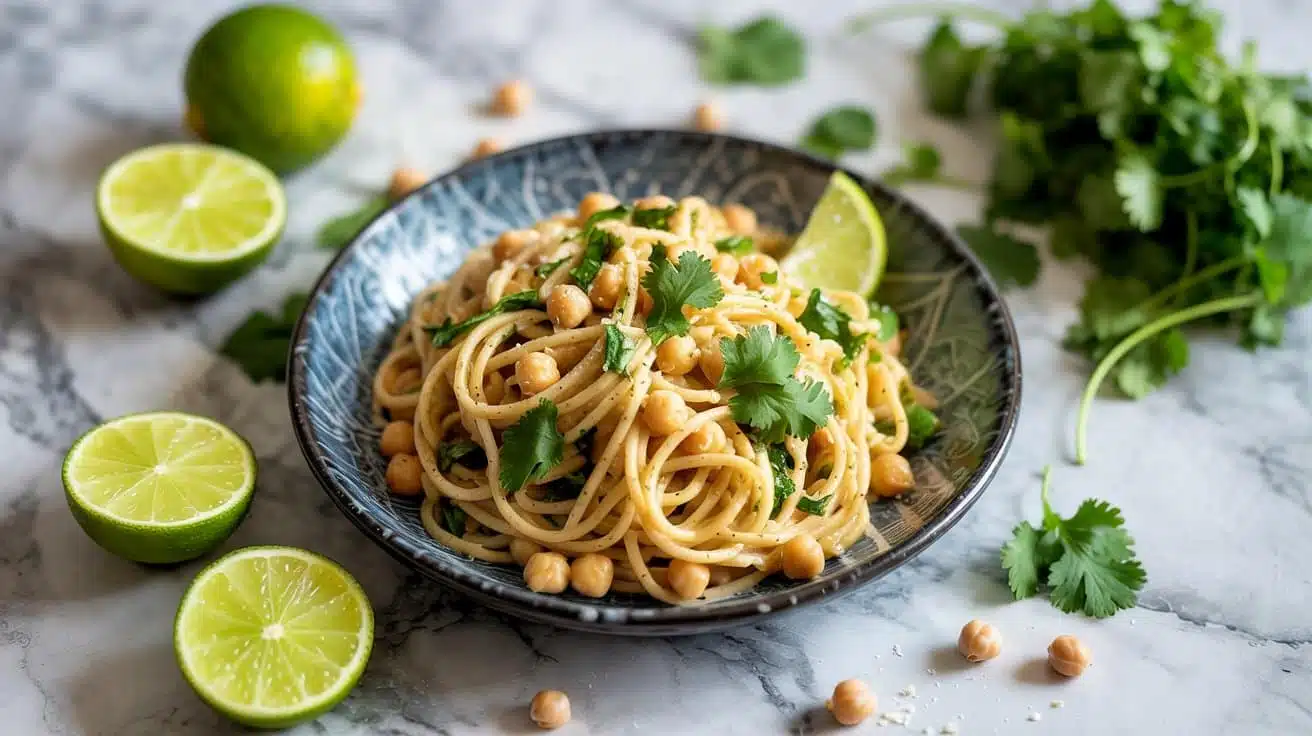 Cilantro lime chickpea pasta gourmet